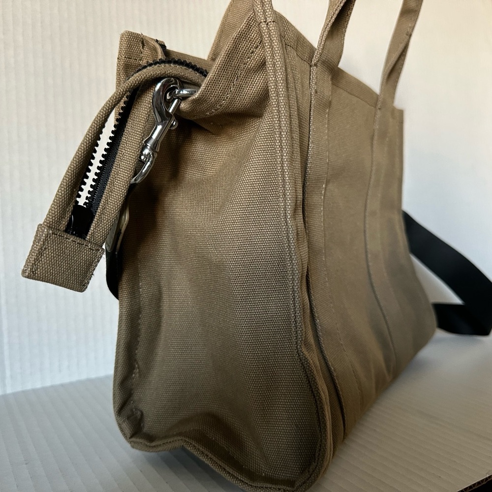 Quince Tan Canvas Tote with Black Strap - Picture 3 of 8